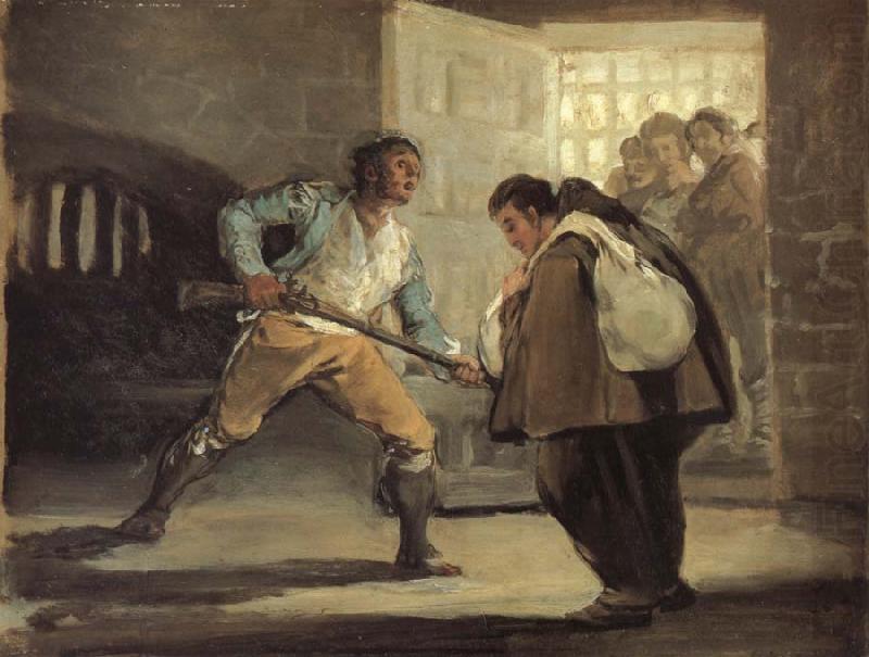 El Maragato Points a gun, Francisco Goya